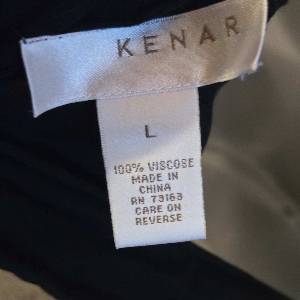 Kenar Women's Black Drop Shoulder draped Back Top SzL - Picture 5 of 6
